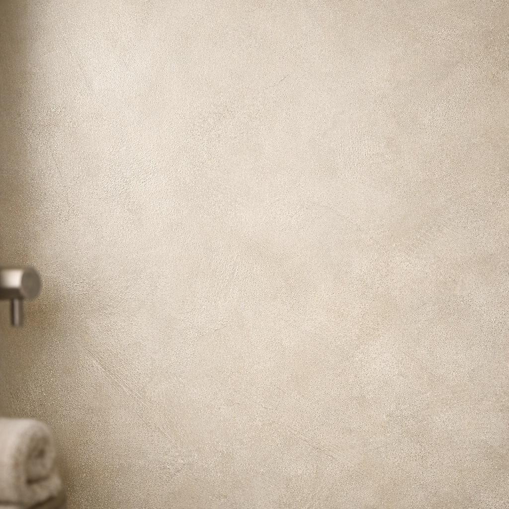 Badeværelsesmaterialer — microcement, fliser, klinker og natursten