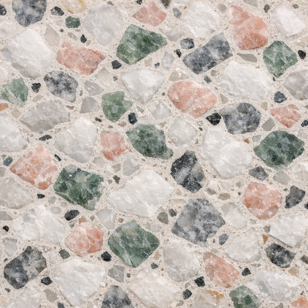 Terrazzo overflade — kompositmateriale med synlige marmorchips